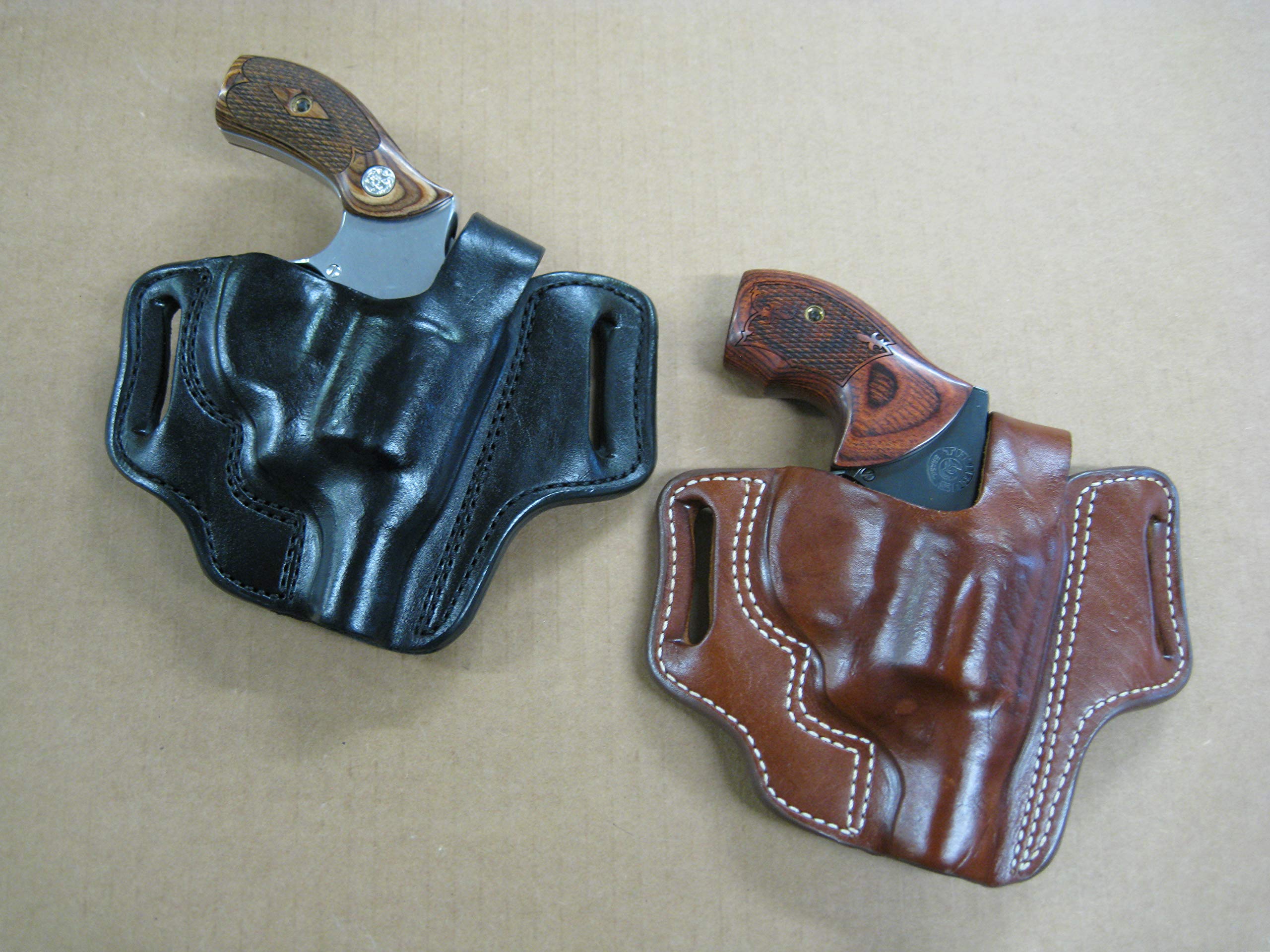Amazon.com: Azula Gun Holsters Leather 2 Slot Molded Thumb Break